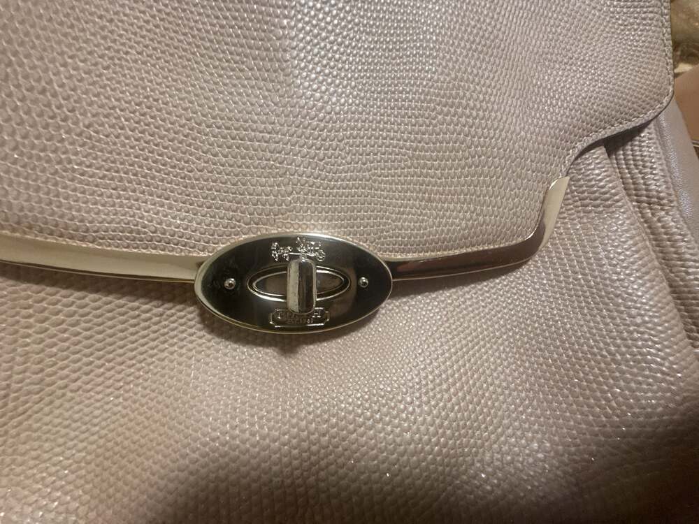 Coach Madison Phoebe Shoulder Bag in Beige Lizard Embossed Leather - Picture 2 of 8
